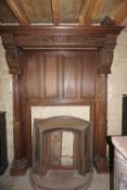 Fireplace in wood 19th H230x177x46