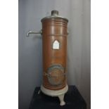 Water barrel in copper with email sign H110