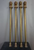 Lot of decorative columns in copper with Sphynx H110