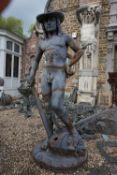 Sculpture DAVID in cast iron H190