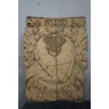 Decorative panel in wood H87X60