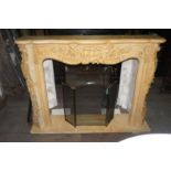 Fireplace in Brown Marble H123X160X35