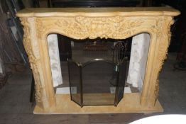 Fireplace in Brown Marble H123X160X35
