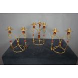 3 candlesticks in wrought iron H27