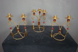 3 candlesticks in wrought iron H27