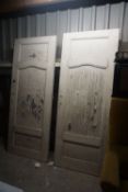 Couple doors in wood, Double Face H205x82