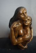 Erotic bust in bronze H42
