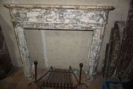 Fireplace in marble 19th H120x140x30