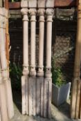 Lot (4) columns in stone H166