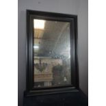Mirror with decorative wooden frame H91X60