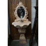 Lavabo in marble with mirror H145x65x44