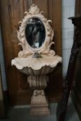 Lavabo in marble with mirror H145x65x44