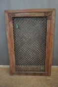 Grille in metal with frame in wood H148x49