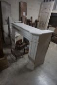 Fireplace in white marble H109x154x60