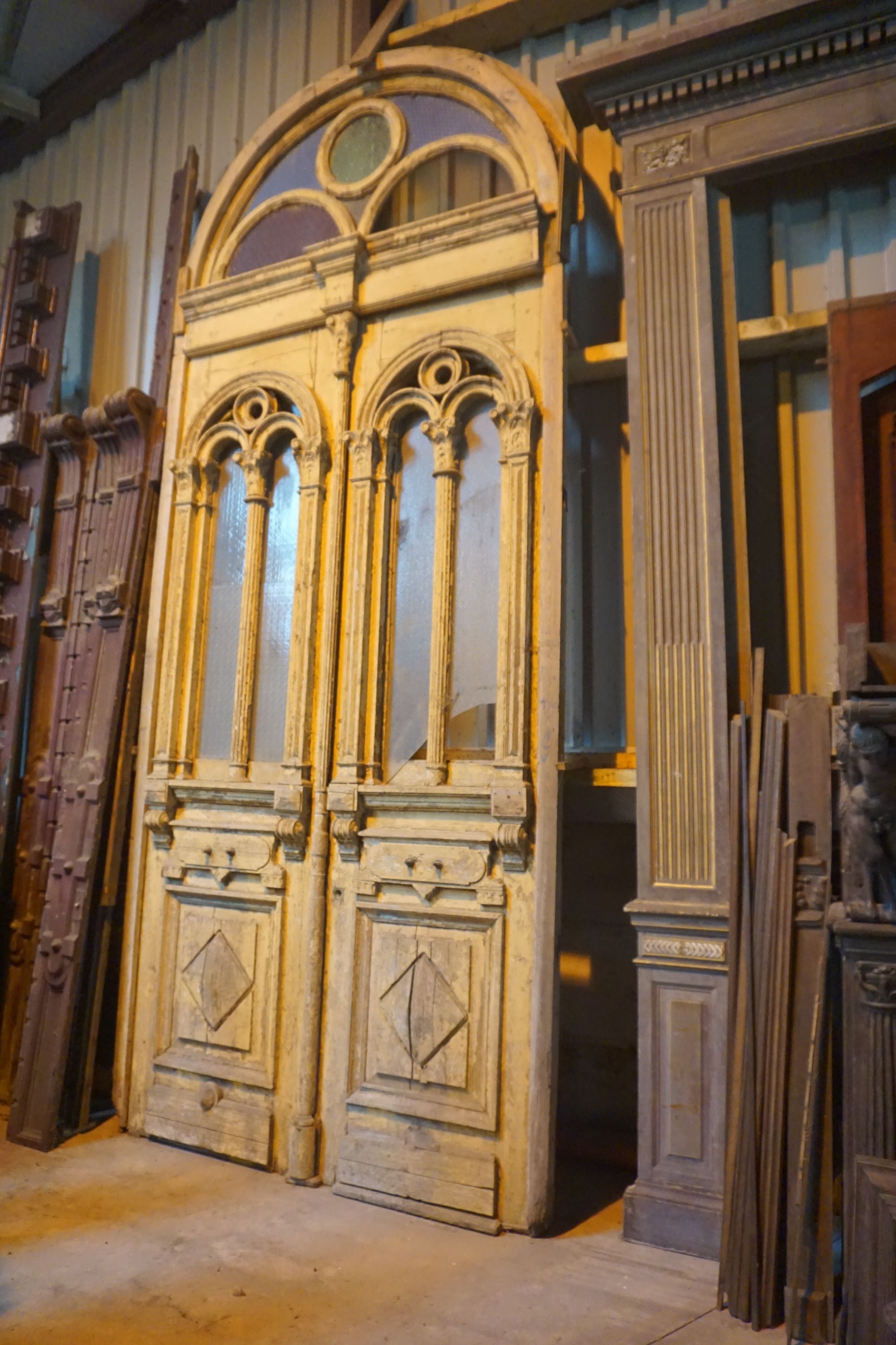 Neo-gothic, monumental front door in Oak H470x195 - Image 5 of 5