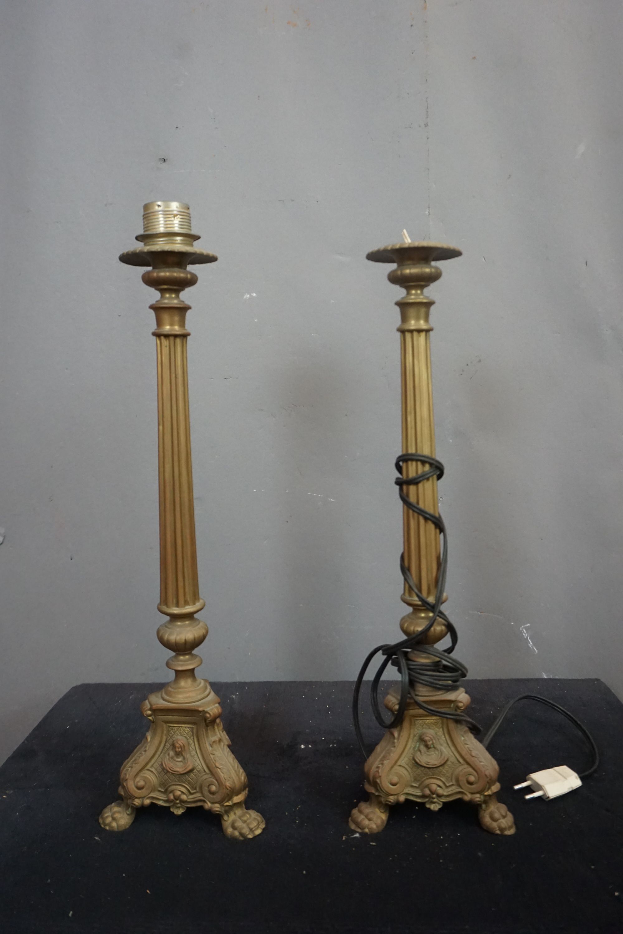 Couple candlesticks in Zamac H50