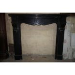 Fireplace in black marble H132x156x30