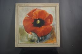 Painting with poppy H94x94