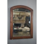 Mirror with frame in wood H66x46