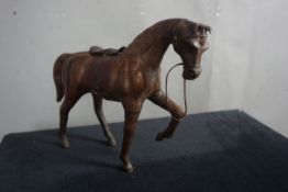 Toy horse in leather H30x35