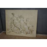 Decorative panel in wood H123x145
