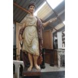 Large statue in plaster 19th H170