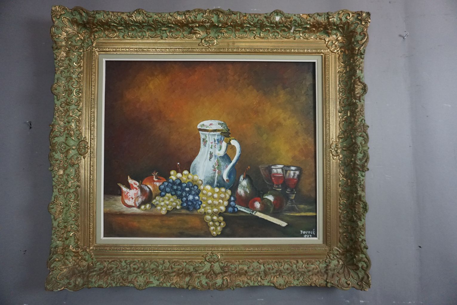 Oil on canvas, signed Bousse 1977, H75x84