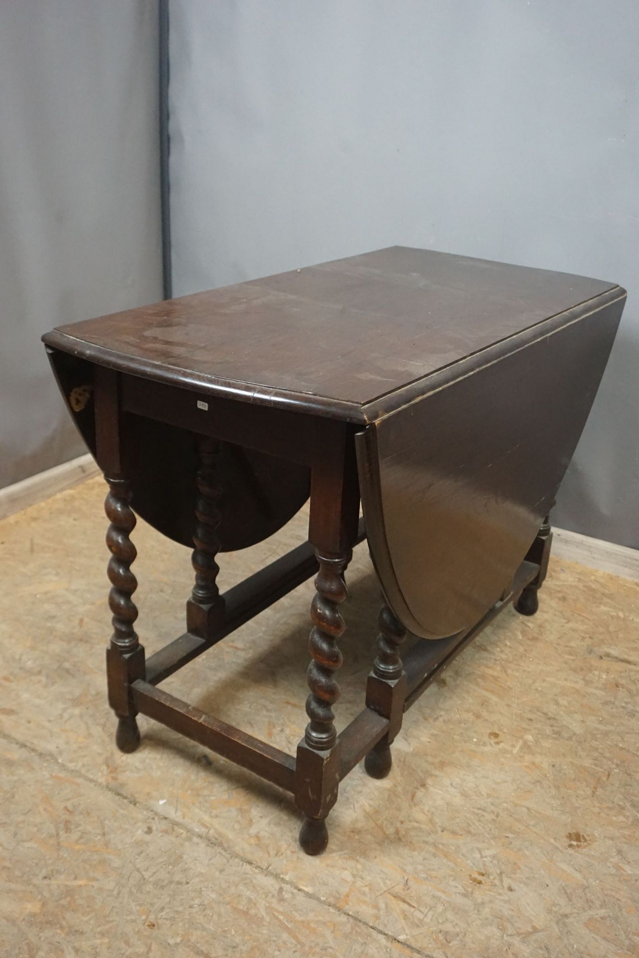 Table, gate legg, in wood 19th H75X105X150 - Image 2 of 2