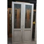 Double door with milk glass H258x134