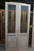 Double door with milk glass H258x134