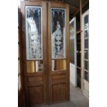 Double door with milk glass H270x126