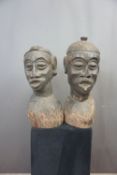 Couple of Wooden Sculptures / African H48x17x17
