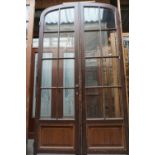 Double door with cut glass H260x142