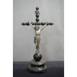 Religious, crucifix in wood and metal H51