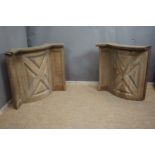 Couple curved decorative panels / paneling H87X81