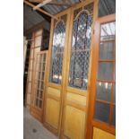 Double door with fire glass H291X140