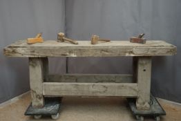 Workbench in wood H83X200x47