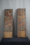 Couple decorative panels with inscription H90x26