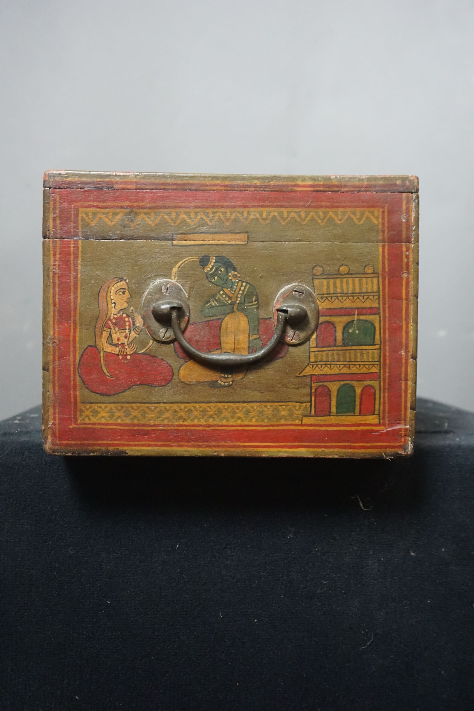 Decorative suitcase in wood, H18x23x40 - Image 3 of 5