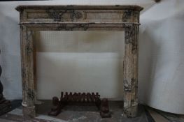 Fireplace in Marble de Saracolin 19th H123x140x50