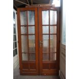 Double door with milk glass H236x144