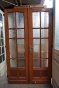 Double door with milk glass H236x144