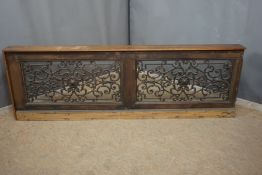 Balustrade in wood and cast iron H73x222x16