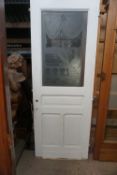 Door with milk glass H216x80
