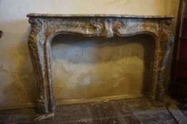 Fireplace in Rose Marble 18th H113X167X35