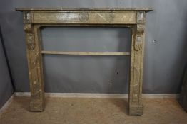 Fireplace in imitation marble H115X115X63