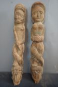 Africa, tribal art, couple of sculptures in wood H70