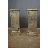 Couple of Marble Soccles (Restorations) 19th H80x32x27