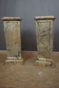 Couple of Marble Soccles (Restorations) 19th H80x32x27