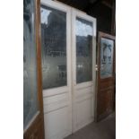 Double door with milk glass H247x145